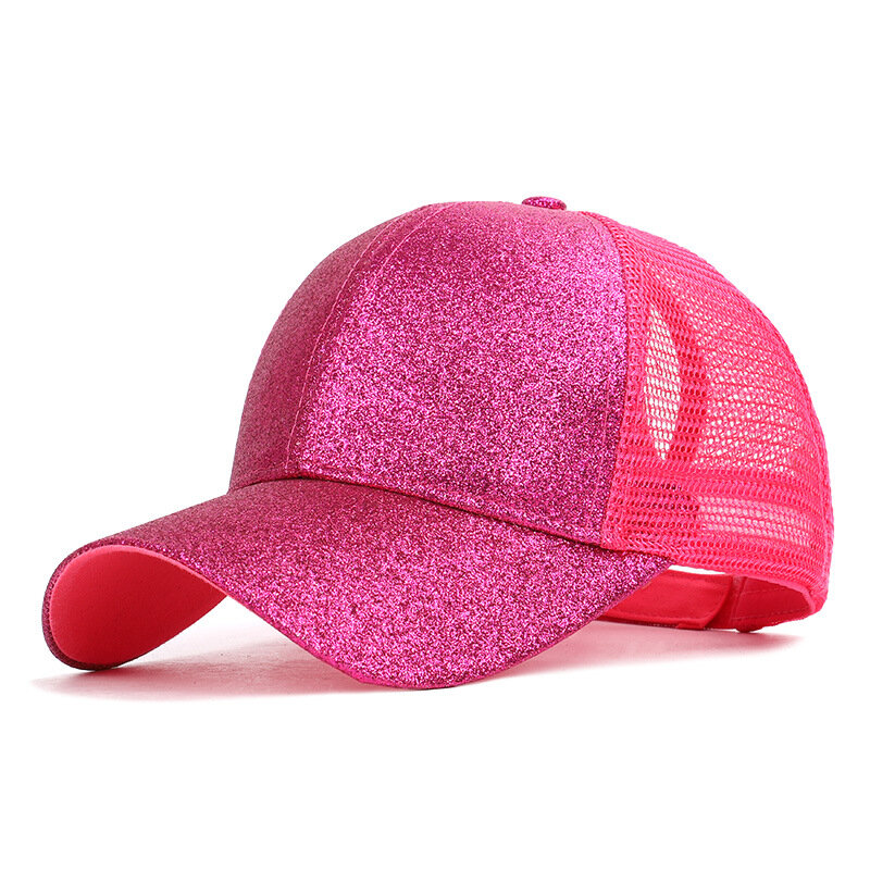 女性用ポニーテール野球帽,通気性メッシュ,調節可能,トレンディ,パパ,日焼け止め,スポーツ帽子