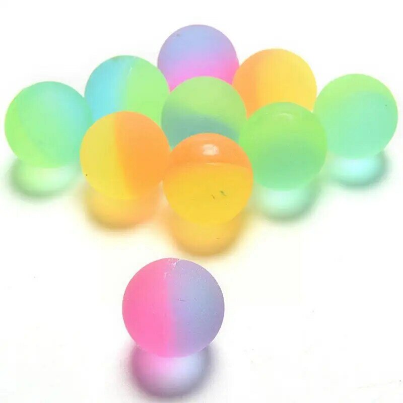 Bola mainan lucu bola memantul mengambang anak karet mainan 1pc bola elastis warna acak melenting C3E7