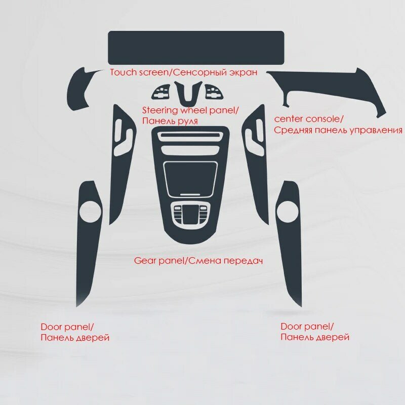 Tpu para benz mercedes eqc eqc400 eqc350 transparente proteger o filme interior do carro adesivo painel de controle central painel de ar da porta engrenagem