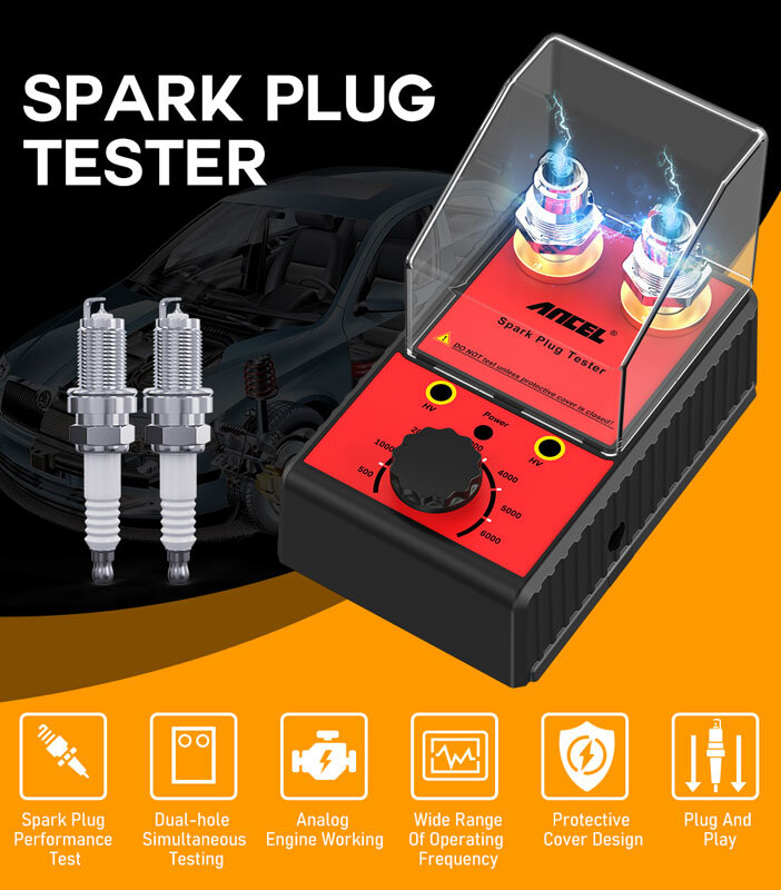100- 240V Auto dual hole nozzle high voltage test bench ignition system tester spark plug jump fire tester auto diagnostic tools