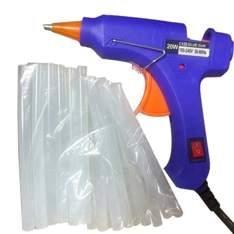 Mini Hot Glue Tool W/30Pc Glue Sticks For DIY Projects Arts And Crafts 20W Glue Tool Home US Plug