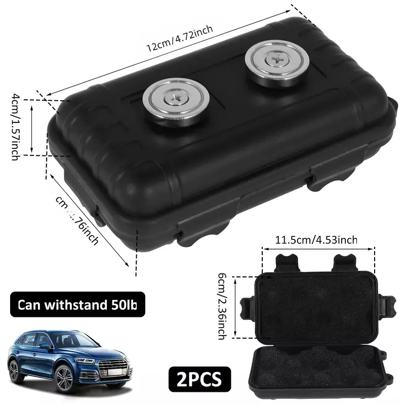 자동차 아래 마그네틱 키홀더, 강력한 자석 방수 키 박스, 녹슬지 않는 보관함, GPS 로케이터