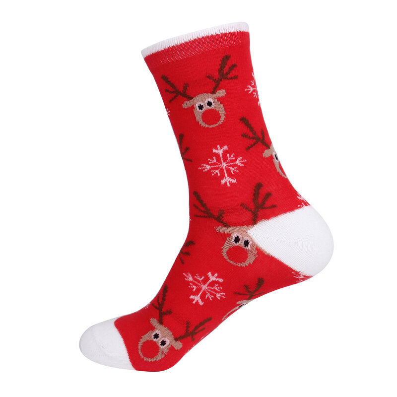 Новое поступление, Мультяшные рождественские носки, женские носки, хлопковые носки с Санта-Клаусом, рождественская елка, с новым годом