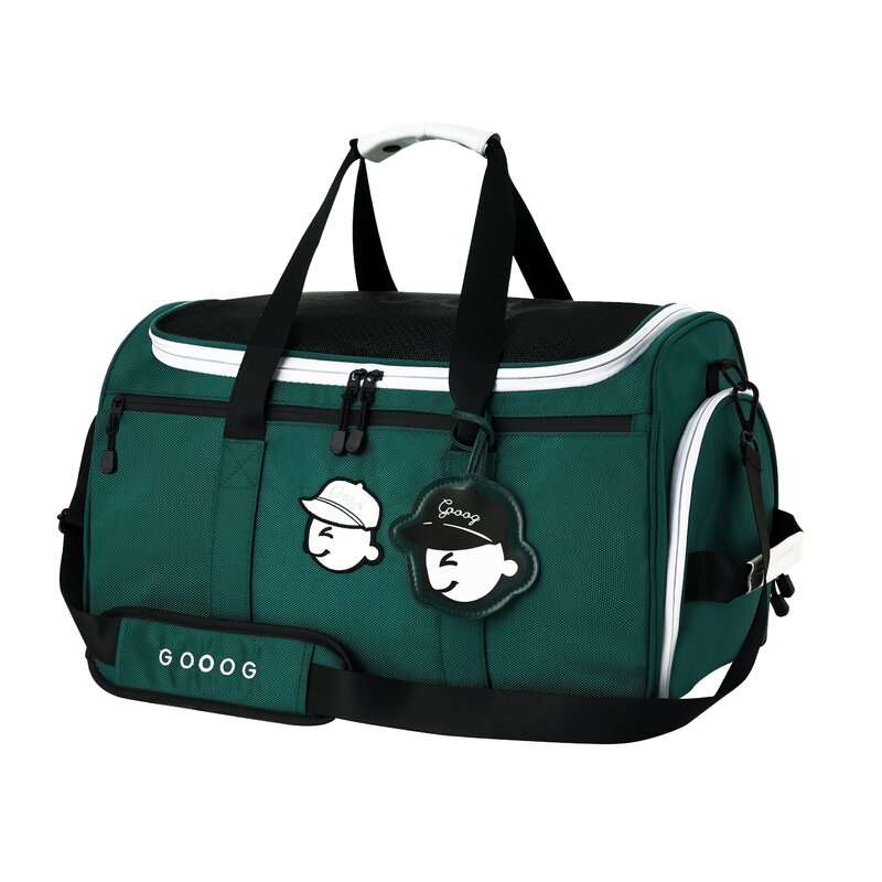 GOOOG 브랜드 패션 골프 의류 신발 가방, 한국 남성 여성, 뉴 클래식 보스턴 핸드백 여행 가방, 그린
