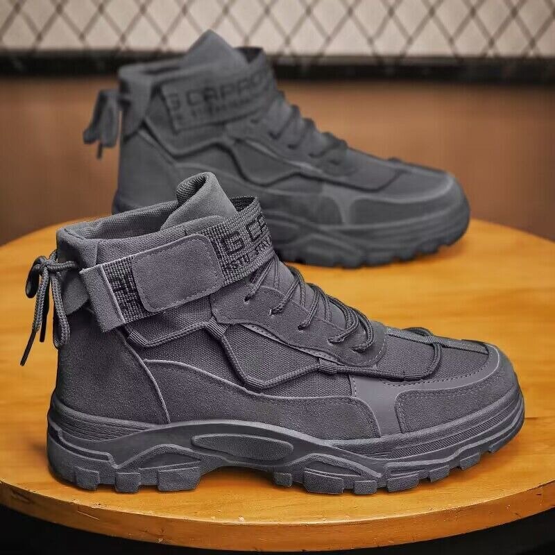 Sepatu bot militer untuk pria, sepatu bot semata kaki taktis militer mendaki, sepatu bot Platform antiselip untuk tempur Musim Semi