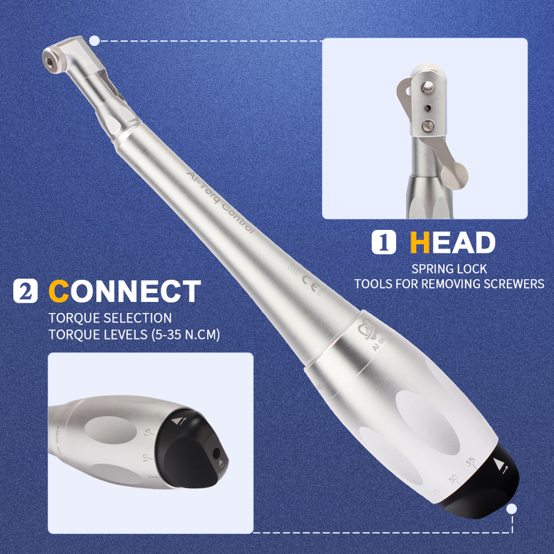 AI-TC-kit Torq تحكم ألومنيوم يدوي عزم دوران وجع قبضة الأسنان كوريا أدوات جراحة زرع