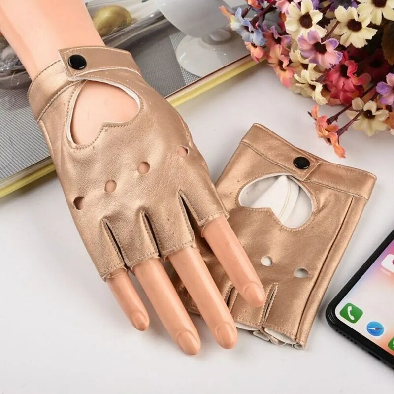 Nowa moda damska męska rękawice do tańca rękawiczki na pięć palców Ladys Driving Dress PU skórzane rękawiczki serce rękawiczki
