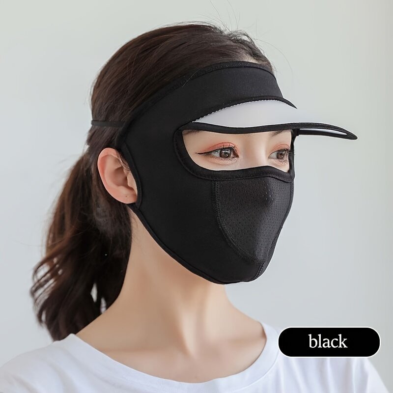 1pc Breathable Sunshade Mask With Sun Protection Function, Cycling Mask With Brim Sunshade Hood Mask, For Outdoor Activities