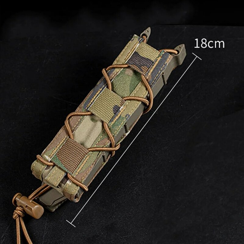 9mm Tactical Magazine Pouch Molle Open-Top Single Mag Holster Fit MP5/MP7/.45 Flashlight Hunting Accessories Knife Torch Holder