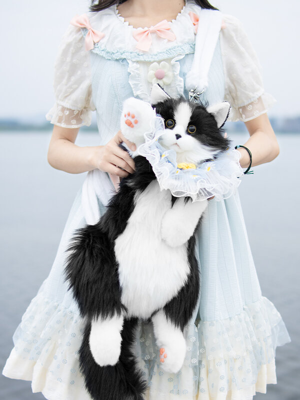 Ransel kucing susu tas selempang boneka hadiah ulang tahun tas Messenger