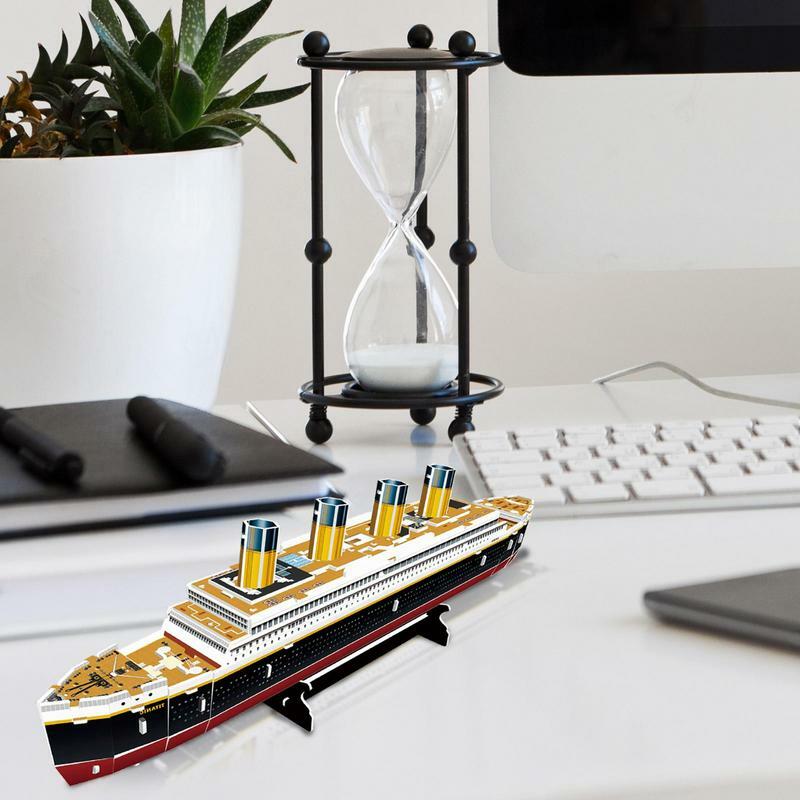 Rompecabezas de barco LED 3D para adultos, modelo de barco, Kits de artesanía, decoraciones de escritorio, aniversario de boda, regalos del Día de San Valentín para él y ella