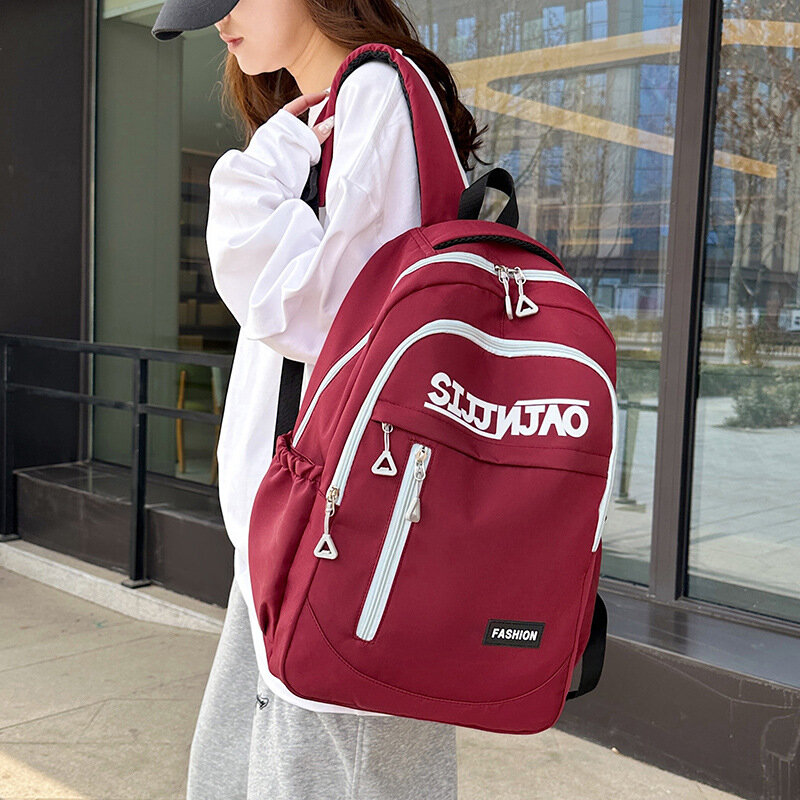 Новый школьный рюкзак для младшей и старшей школы, школьный ранец большой вместимости для учеников Старшей школы, легкий модный просторный элегантный