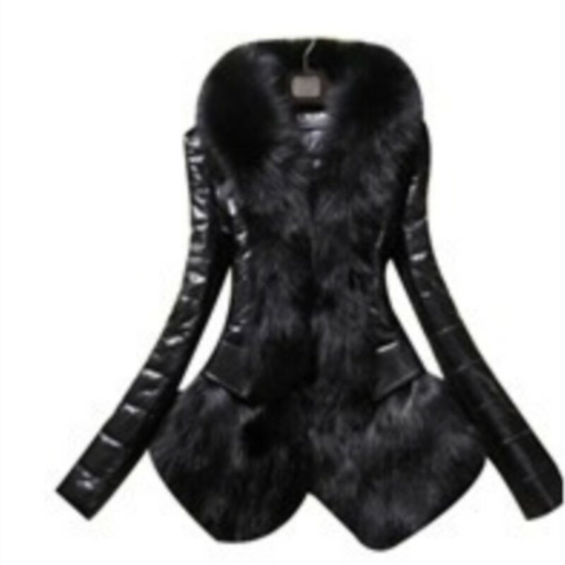 5XL Winter Jacket Women Fur Coat Female Leather Cotton Jacket Padded Thick Wool Collar Jacket Student Jacket Spring