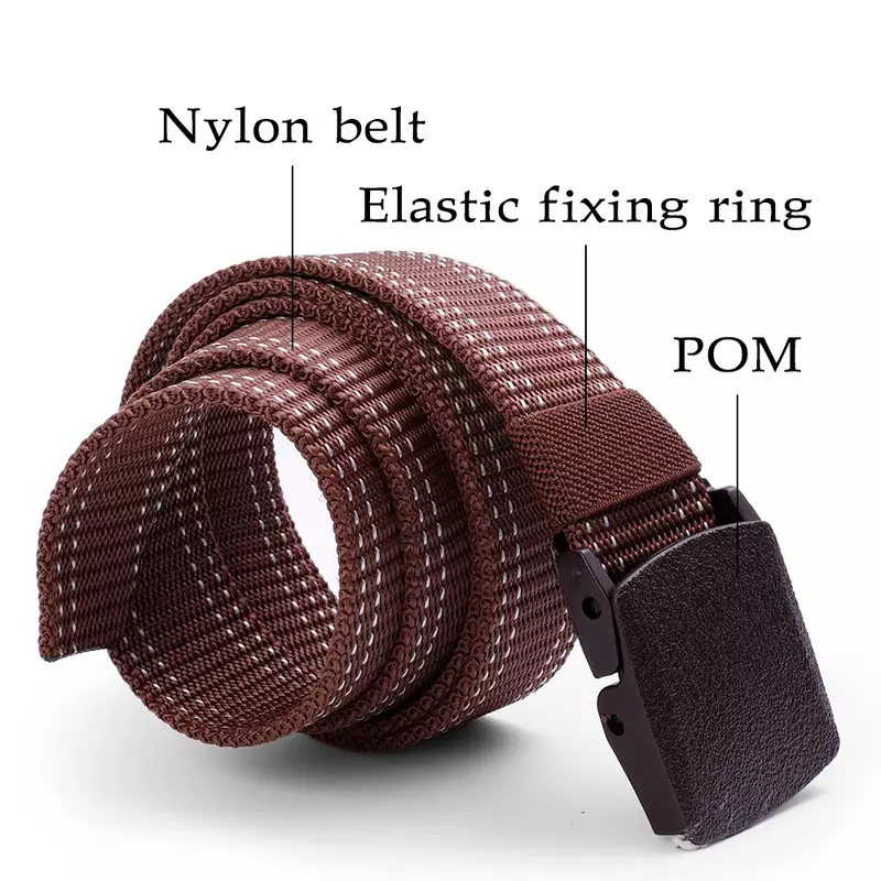120CM Canvas Men's Military Belt Fashion Black Nylon Outdoor Metal Automatic Buckle Casual All-match Luxury Belt Male Wholesale