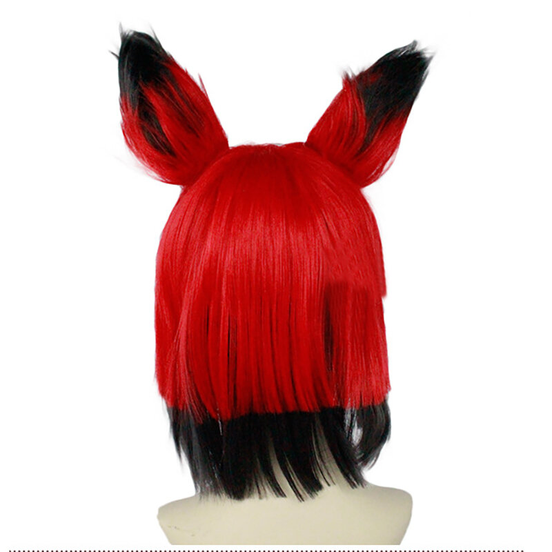 Anime Ala stor Cosplay Perücke mit Brille Erwachsenen Unisex kurzes rotes Haar hitze beständige synthetische Kostüm Requisiten Halloween Perücken