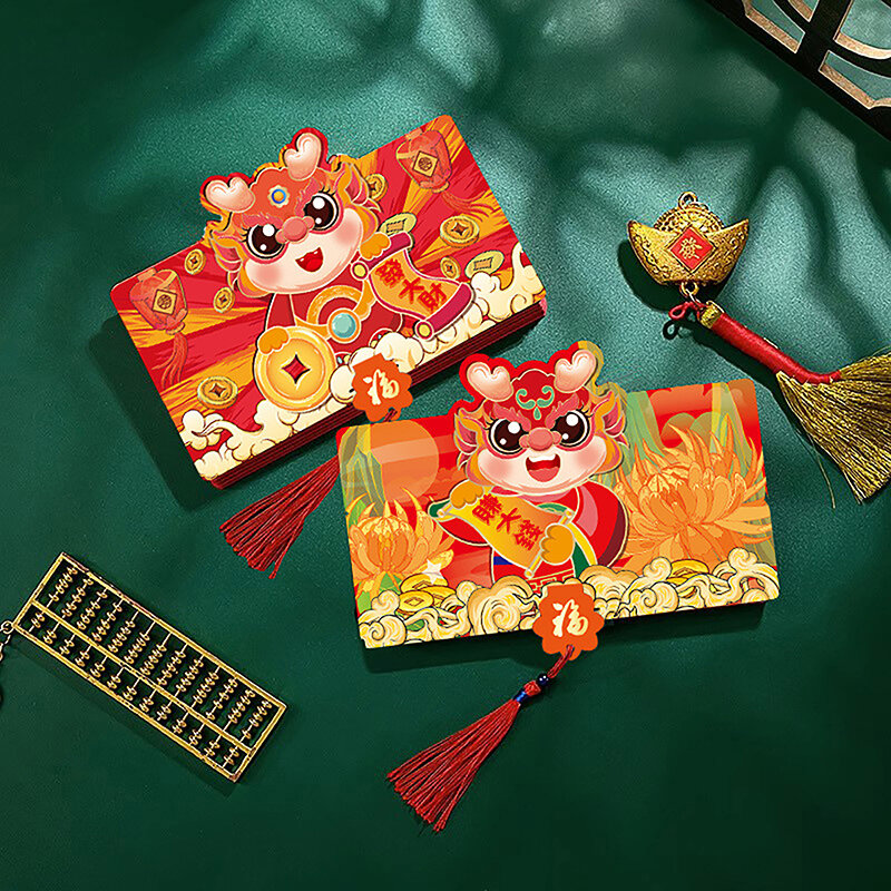 Snapdragon、かわいいパケット、春のフェスティバル用品、アクセサリー、2024の中国の新しい年の折りたたみ式赤い封筒