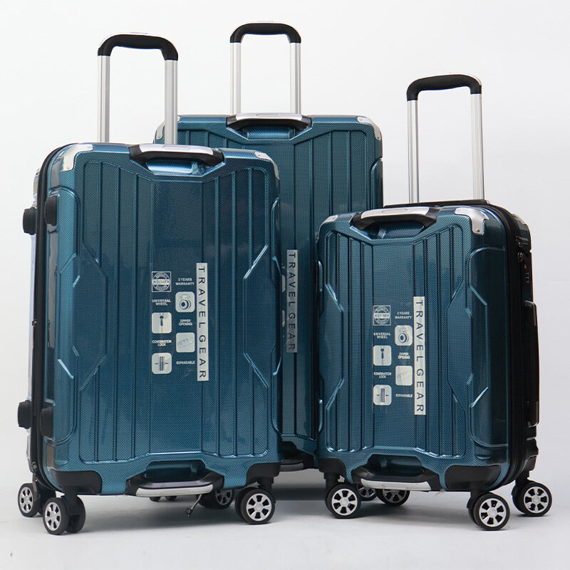 リジッドアルミフレーム,カスタマイズされたフロントオープニング付きスーツケース,高価値トロリー
