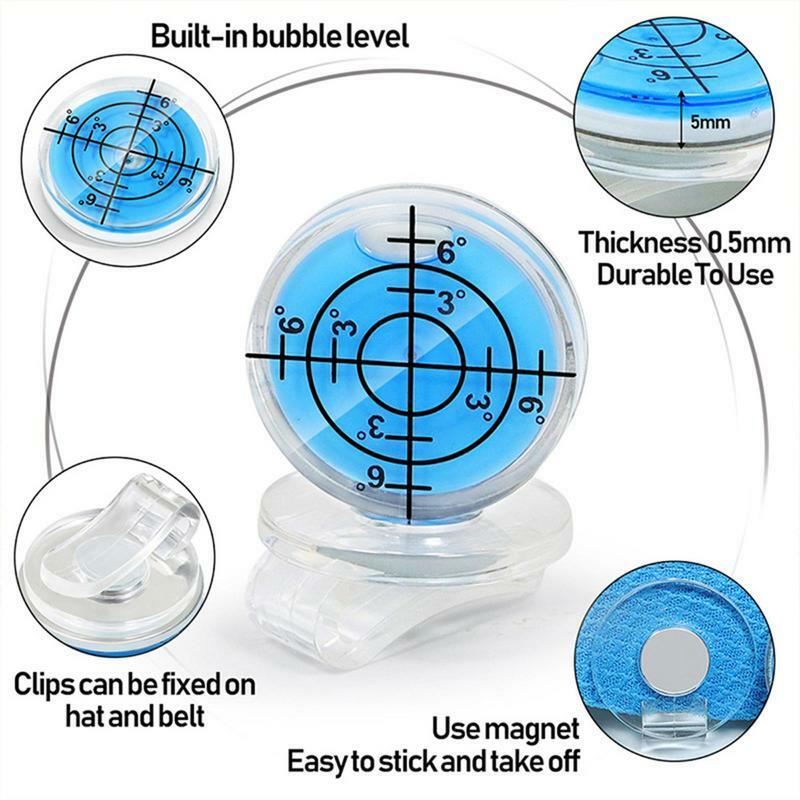 Golf Ball Marker Slope Reader Putt Golf Ball Marker Magnetic Hat Clip High Precision Reader Golf Ball Marker Hat Clip for Men