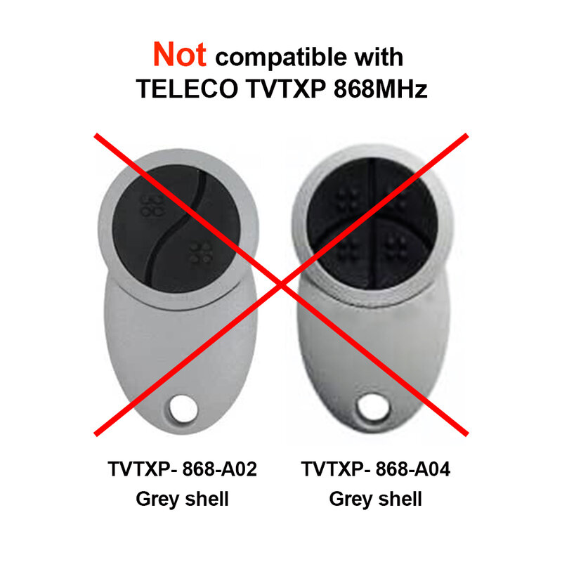 TELECO-Abridor da porta da garagem, 433 MHz, 92MHz, TXP-433-A01, TXP-433-A02, TXP-433-A04, 10Pcs