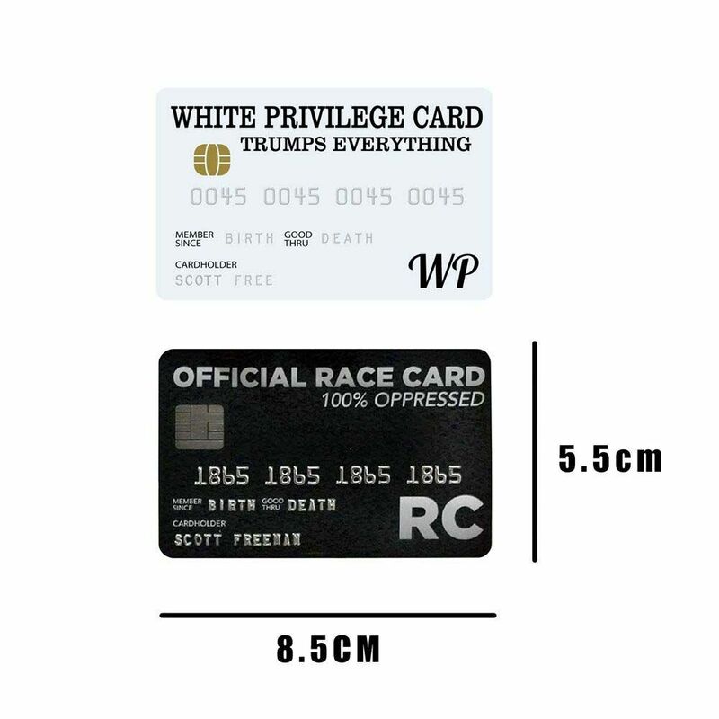 Laminated Gift Black White Novelty Privilege Card Official Race Card Credit Card Trumps Everything Card