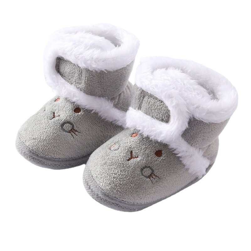 Botas cálidas de piel para recién nacido, zapatos de suela suave para niño y niña de 0 a 1 años, Otoño e Invierno