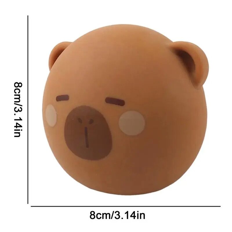 Capybara juguete de dibujos animados para apretar, suave, elástico, rebote lento, fiesta para niños