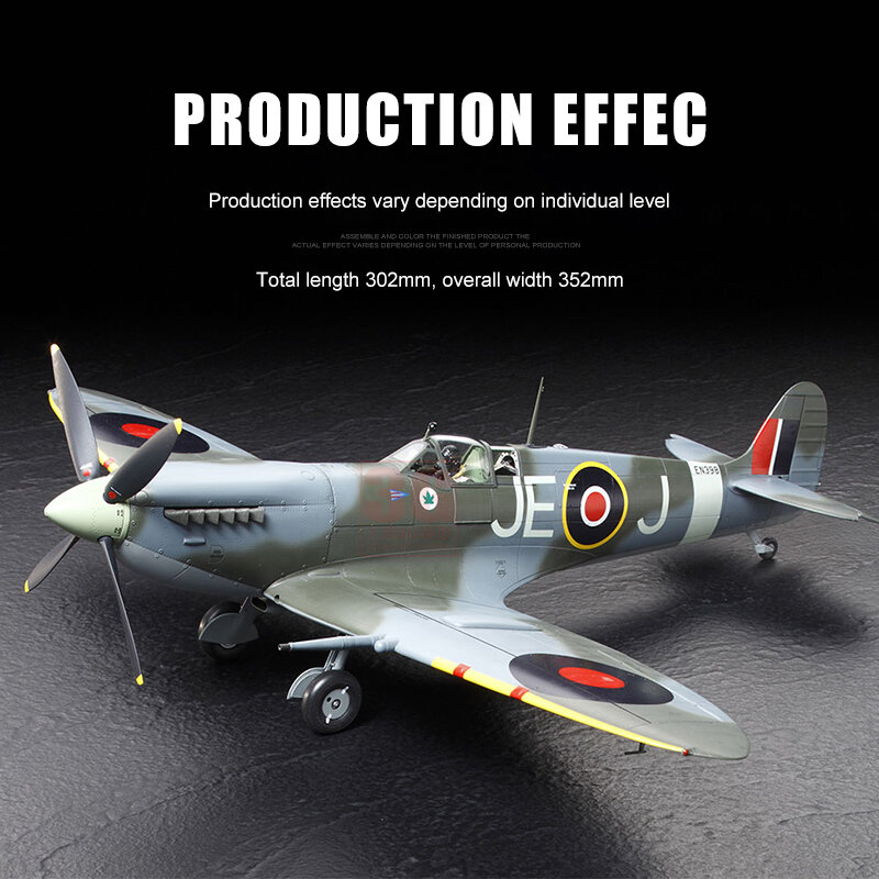 TAMIYA Montagem Aircraft Model Kit, Supermarine Spitfire, Mk. IXC, Escala 1:32