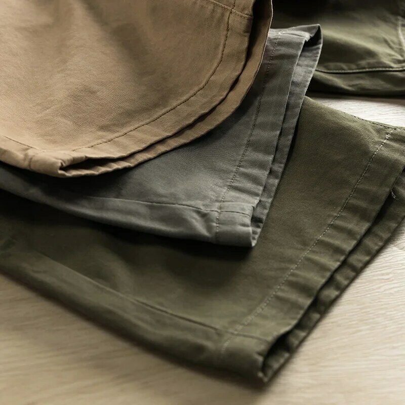 Letnie przycięte spodnie sportowe szybkoschnący duży rozmiar męski spodnie Cargo na co dzień cienki trening męski luźne spodenki mody E20