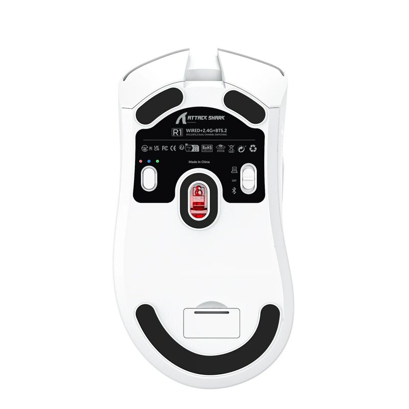 R1 Superlight Mouse Bluetooth 2.4G Mouse da gioco Wireless PixArt PAW3311 sensore di gioco 6 DPI regolabili per giochi da ufficio