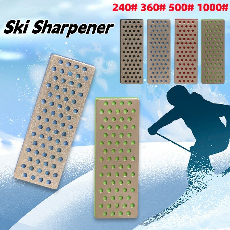 Afilador de cuchillos profesional para esquiar, Piedra afiladora de diamante para bordes de esquí, grano 240-1000, accesorios de esquí para exteriores