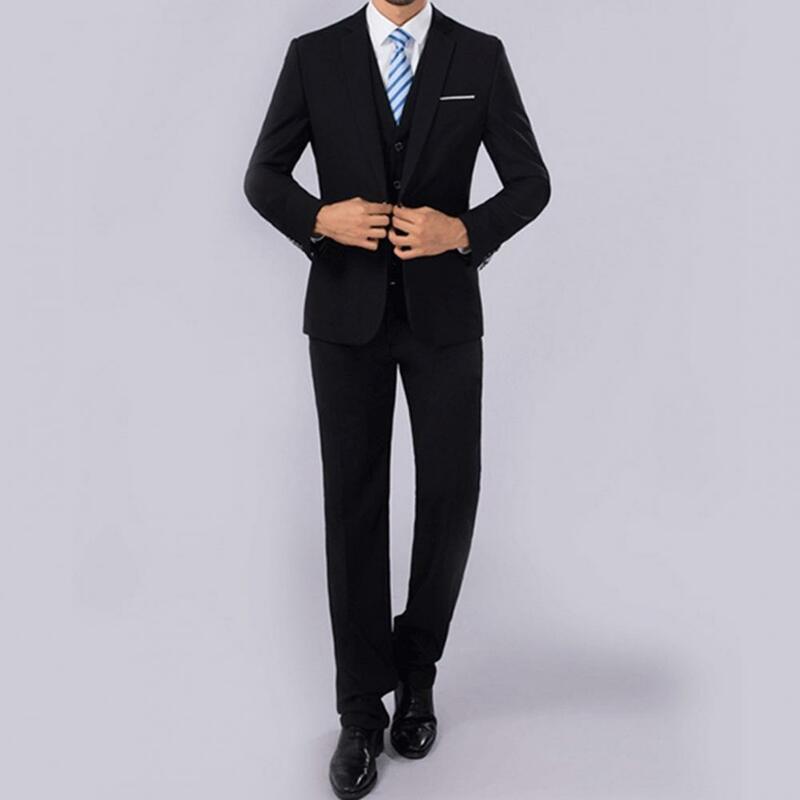 男性、ユニバーサルレジャースーツ、ビジネスのためのストライプのスリムフィットの単色スーツ