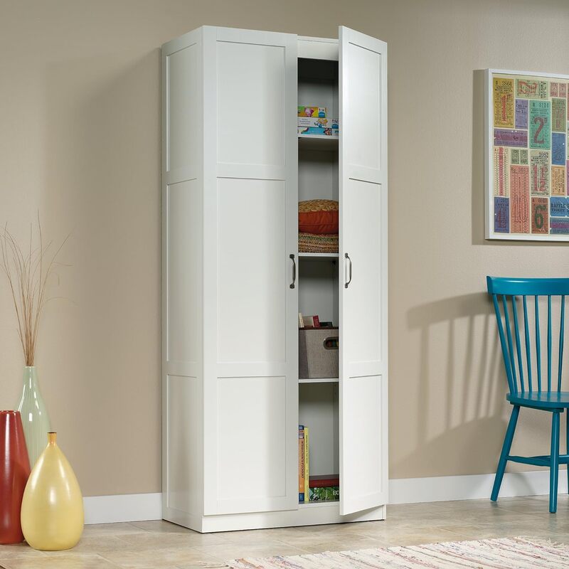 Storage Pantry cabinets, L: 29.69" x W: 16.34" x H: 70.10", White finish