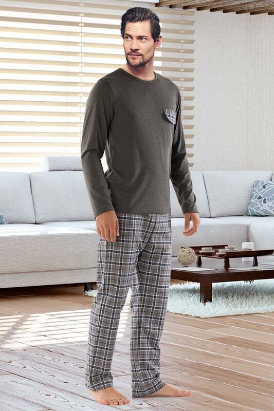 Мужской пижамный комплект, мягкие удобные весенне-осенне-зимние штаны с длинным рукавом, домашняя одежда, Женская Хлопковая пижама