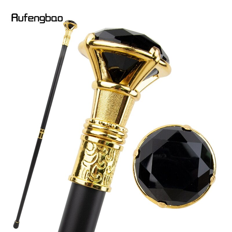 Черный бриллиантовый Тип золотого тростника для ходьбы, модная декоративная трость для джентльмена, элегантная Бриллиантовая ручка, тростник 93 см