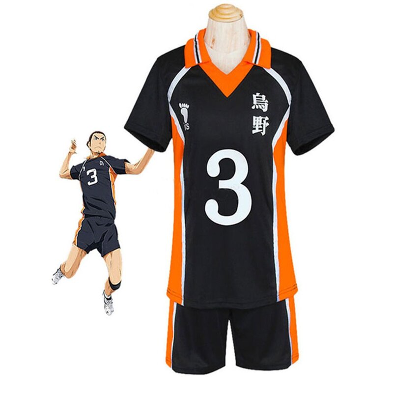 Женская Спортивная одежда для школьного волейбола Karasuno, Рождественская Женская одежда для косплея, короткая трикотажная форма с коротким рукавом
