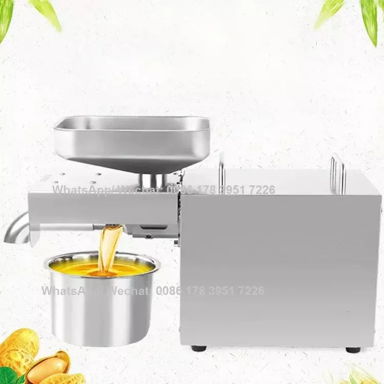 Stainless Steel Small Home Oil Presser / Home Household Use Small Mini Sunflower Peanut Sesame Oil Press Machine