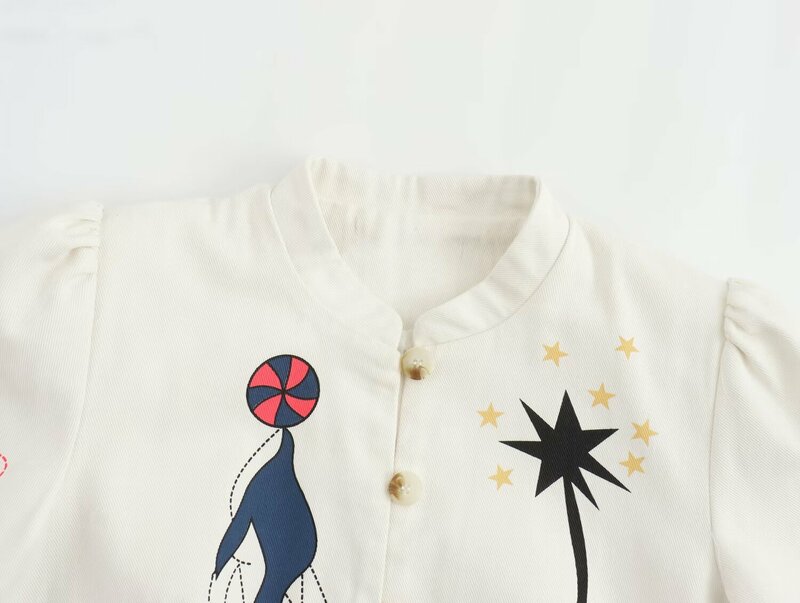 Casaco de botão de manga longa feminino, uma variedade de padrões, jaqueta vintage, outerwear feminino, camiseta chique, nova moda, 2024