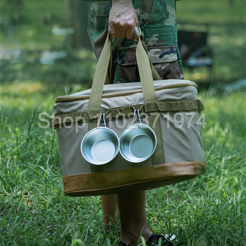 Torba na do przechowywania na biwaku na artykuły kempingowe wycieczki torba na posiłek pojemne lampa stołowa narzędzia kempingowe torba podróżna na piknik