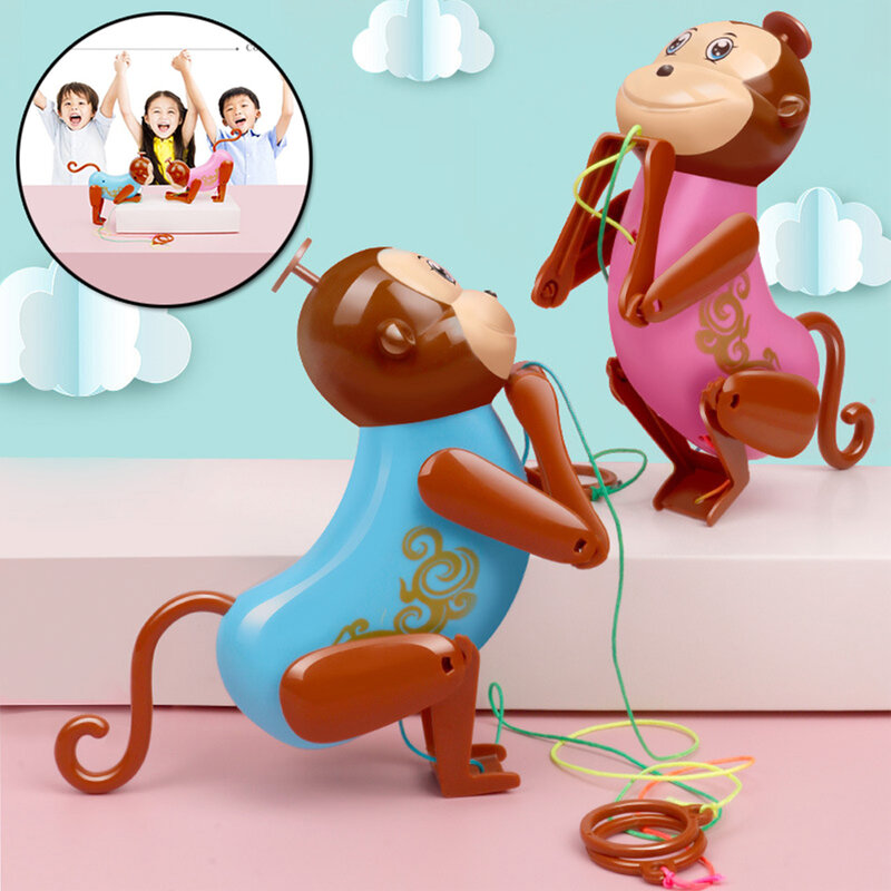 Macaco de escalada de corda para o dia das crianças, brinquedo engraçado de puxar e escalar efeito sonoro presente de Halloween