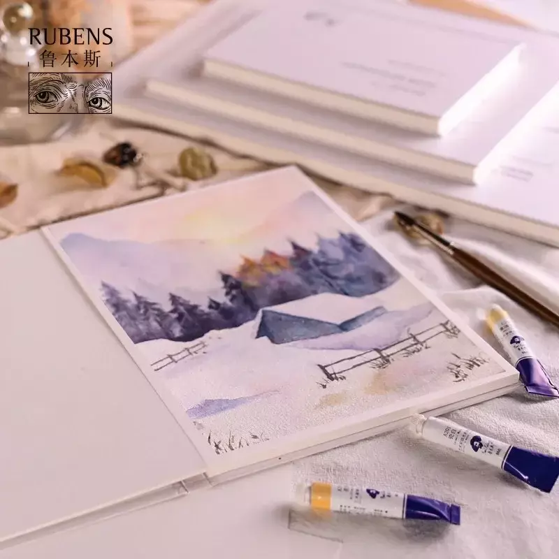 بول روبنز-كتاب رسم ورقي بألوان مائية ، كتاب رسم عالي الامتصاص ، مضغوط على البارد ، لوازم فنية ، قطن ، 300 جم/متر مربع ، 20 ورقة