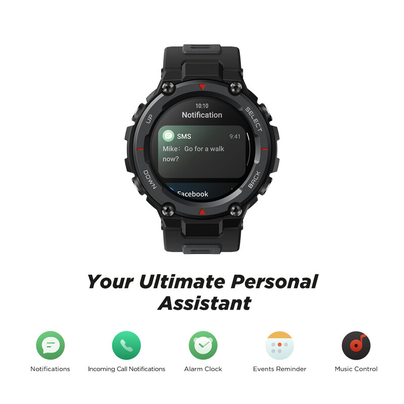 Amazfit-Smartwatch ao ar livre impermeável Trex Pro, versão global, GPS, duração da bateria de 18 dias, 390mAh, relógio inteligente para telefone Android e iOS