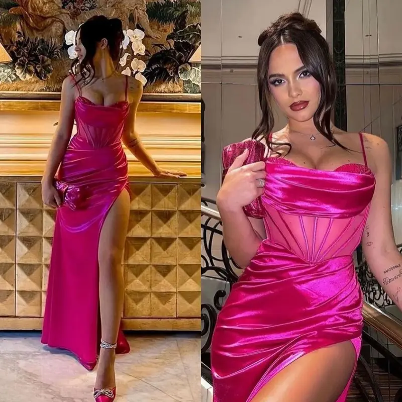 Prom Dresses Simple Exquisite Strapless Mermaid Draped Satin Formal Occasion Gown matric formal farewell dresses 2024 lorie