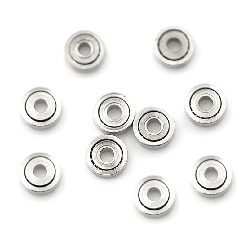 Mini rolamentos de esferas diminutos do metal, micro-rolamento aberto, 1x3x1mm, 681ZZ, 10 PCes