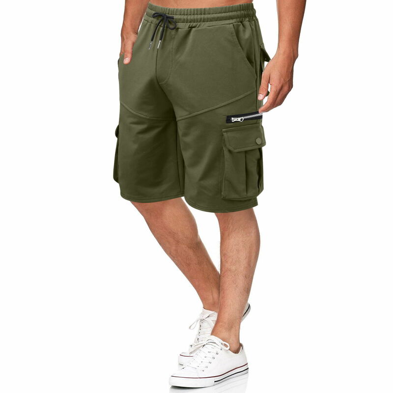 Шорты-карго мужские с двумя карманами, модные повседневные Хлопковые Штаны, уличная одежда, пять точек