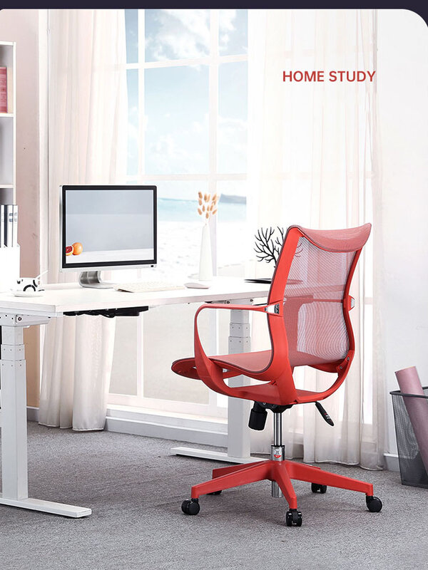 Эргономичное кресло, легкое кресло для компьютера, игровое сиденье в скандинавском стиле, вращающееся кресло для дома, отдыха