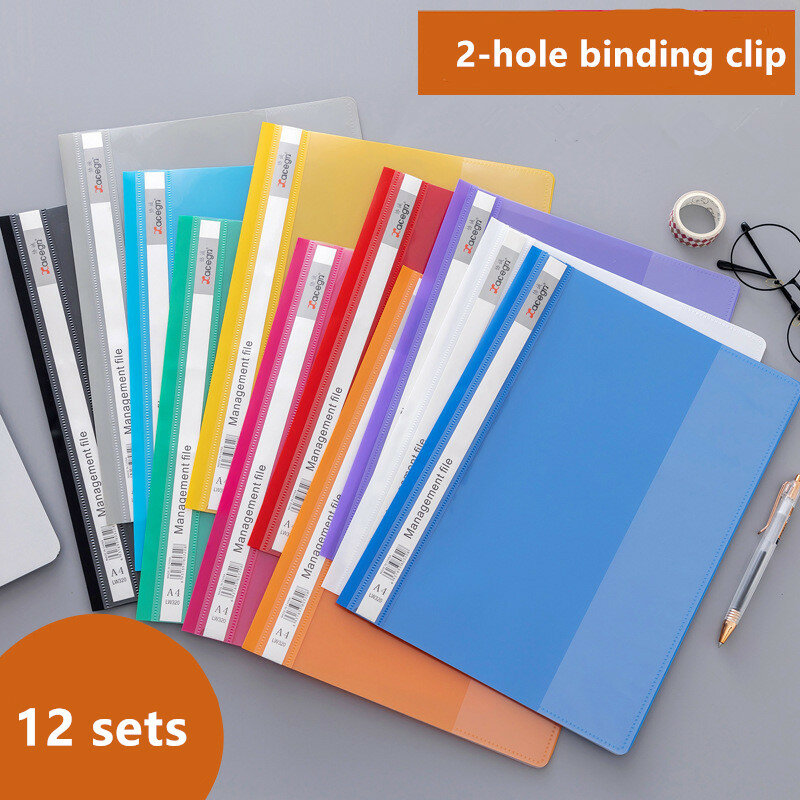 A4 Transparent Double-hole Folder Folder Punching 2-hole Binder 320 Report Folder Punching Folder