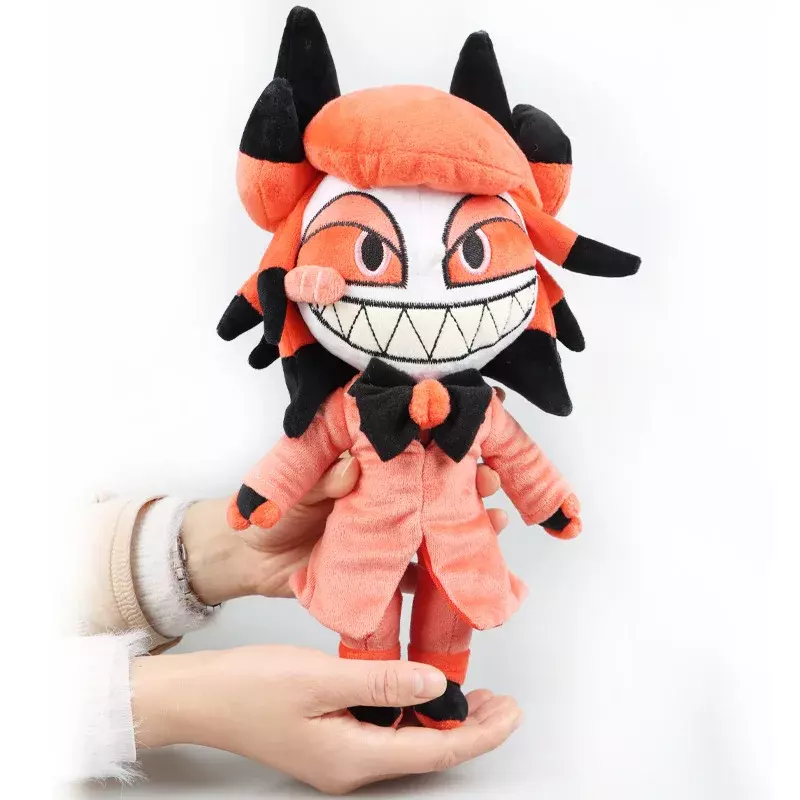 Cute Alastor Plush Toy for Kids, Radio, Demon Doll, Desenhos animados, Anime, Macio, Recheado, Presente de Natal, Kawaii, Novo, 30cm
