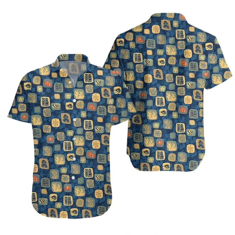 Musim panas pantai lengan pendek 3d pencetakan permainan pakaian Pria Wanita kasual kemeja Hawaii blus Fashion Pria Pekerjaan Lapel Camisa