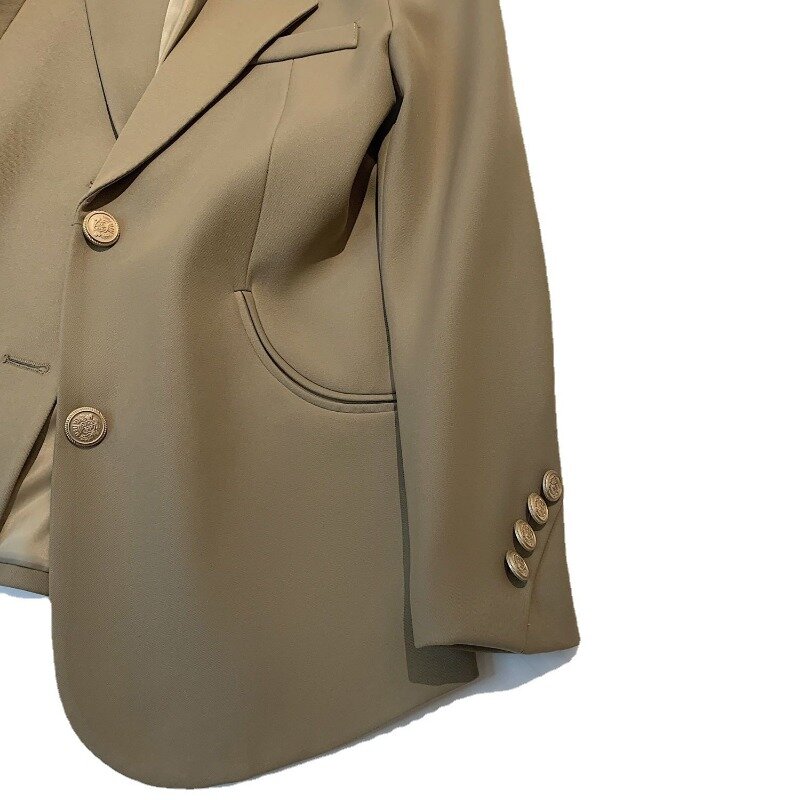 Blazer holgado de una sola botonadura para mujer, chaqueta coreana informal elegante, Tops de oficina para mujer, moda de otoño, nuevo