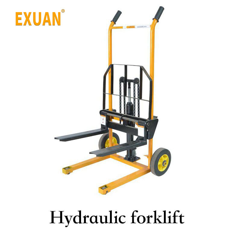 Small Forklift Hydraulic Truck Manual Forklift Mini Manual Stacker Home Loading And Unloading Truck Lifting Truck 200kg